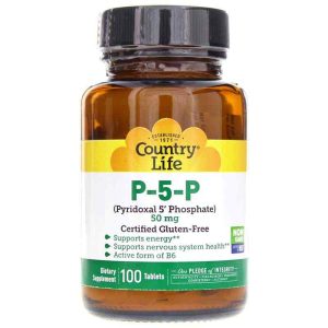 P-5-P Pyridoxal-5-Phosphate 50 Mg, by Country Life