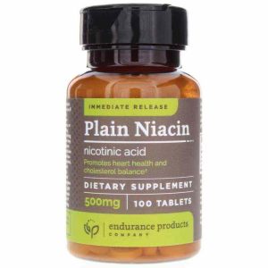 Plain Niacin (Nicotinic Acid) 500 Mg, 100 Tablets, by Endurance Products
