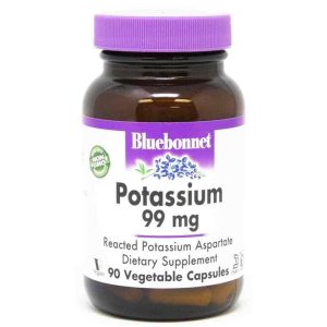 Potassium 99 Mg, 90 Veg Capsules, by Bluebonnet