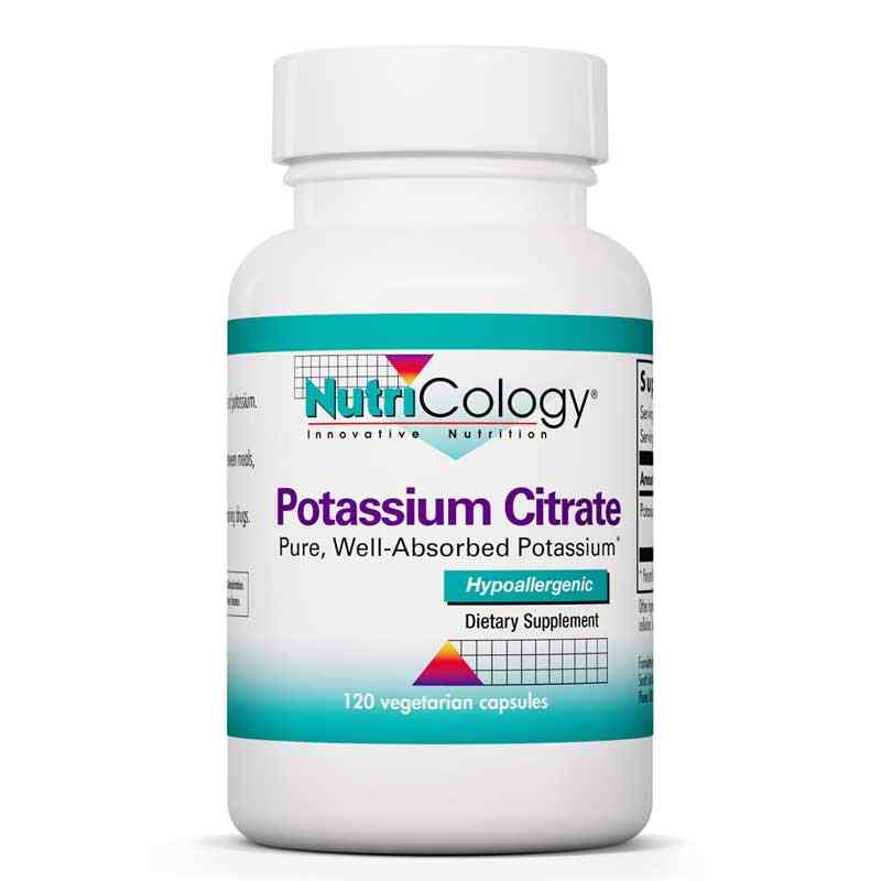Potassium Citrate, 120 Veg Capsules, by Nutricology