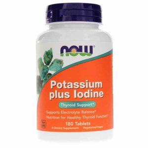 Potassium Plus Iodine, 180 Tablets, by NOW Foods