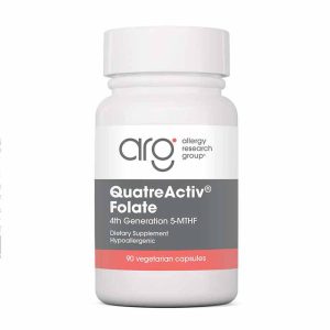 QuatreActiv Folate 4th Generation 5-MTHF, 90 Veg Capsul, by Allergy Research Group
