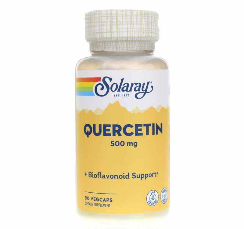 Quercetin 500 Mg, Non-Citrus Formula, 90 Veg Capsules, by Solaray