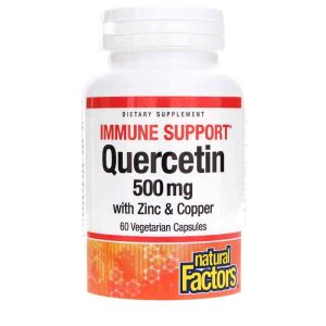 Quercetin 500 Mg with Zinc & Copper, 60 Veg Capsules, by Natural Factors