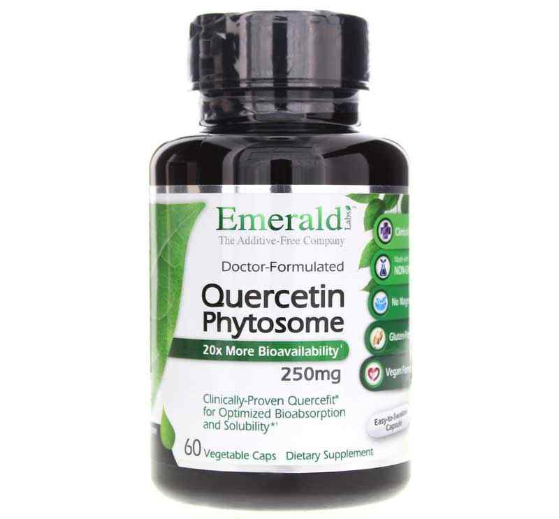 Quercetin Phytosome 250 Mg, 60 Veg Capsules, by Emerald