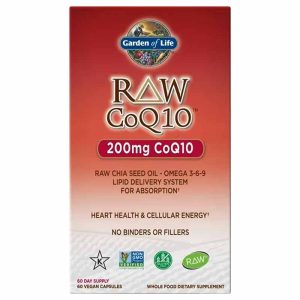 Raw CoQ10 200 Mg, 60 Veg Capsules, by Garden of Life