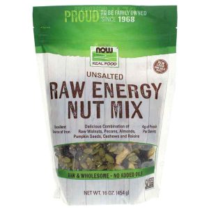 Raw Energy Nut Mix Unsalted, 16 Oz, by NOW Foods
