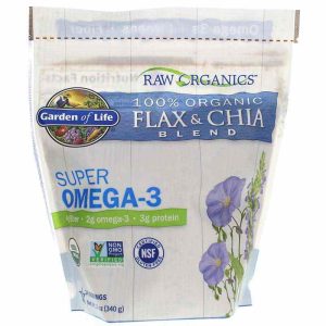 Raw Organics Super Omega-3 Flax Seed & Chia Seed, 12 Oz, by Garden of Life