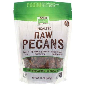 Raw Pecans Unsalted, 12 Oz, by NOW Foods