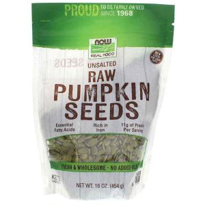 Raw Pumpkin Seeds Unsalted, 16 Oz, by NOW Foods
