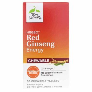 Red Ginseng HRG80 Energy Chewable, 30 Chewable Tablets, by Terry Naturally