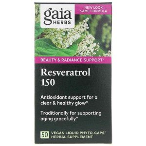Resveratrol 150, 50 Liquid Phyto Caps, by Gaia Herbs