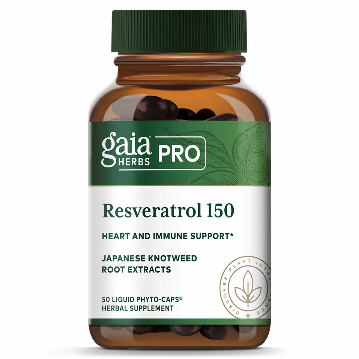 Resveratrol 150, 50 Liquid Phyto Caps, by Gaia Herbs Pro