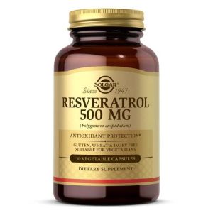 Resveratrol 500 Mg, 30 Veg Capsules, by Solgar