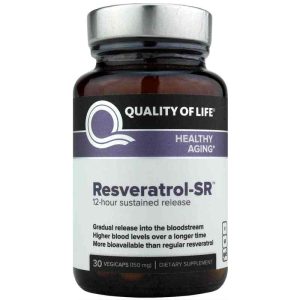 Resveratrol-SR 12-Hour Sustained Release, 30 Veg Capsul, by Quality Of Life