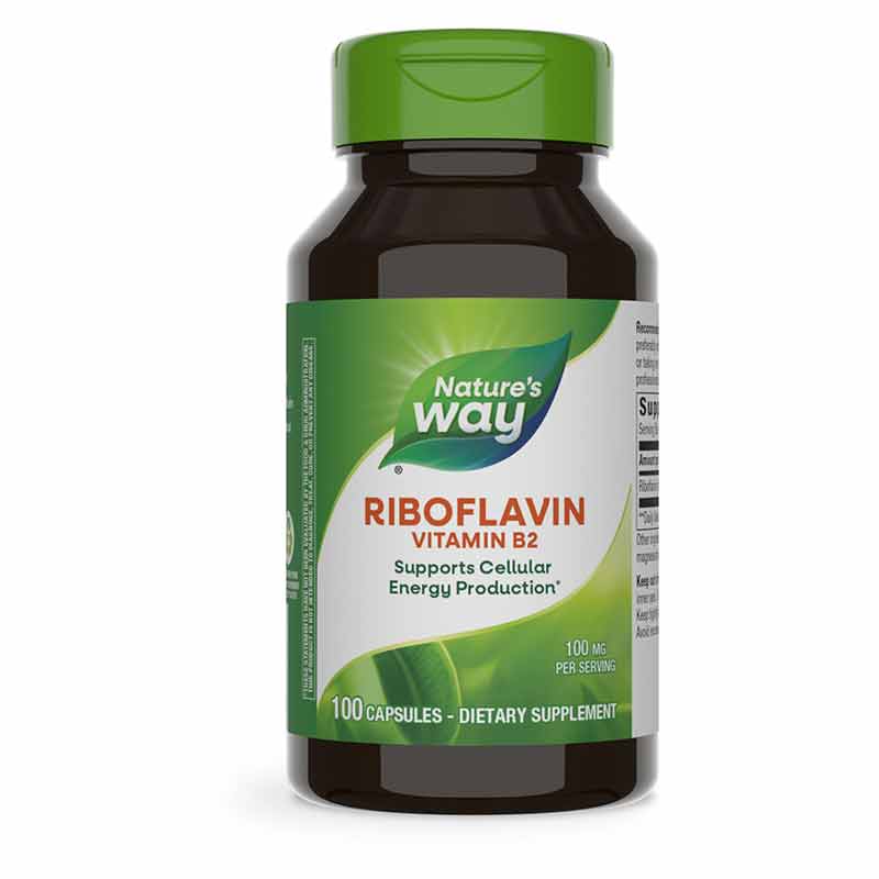 Riboflavin Vitamin B2 100 Mg, 100 Capsules, by Natures Way