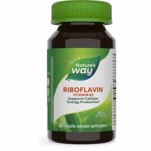 Riboflavin Vitamin B2 400 Mg, 30 Tablets, by Natures Way
