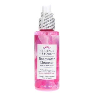 Rosewater Cleanser Gentle Milk Wash, 4 Oz, by Heritage Store