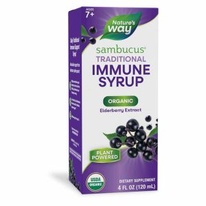 Sambucus Elderberry Organic Syrup, 4 Oz, by Natures Way