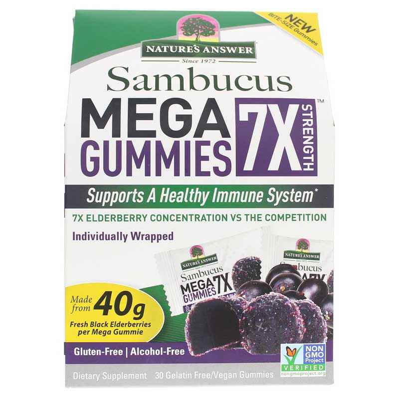 Sambucus Mega Gummies 7X, 30 Gummies -, by Natures Answer