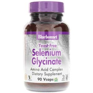 Selenium Glycinate Yeast Free, 90 Veg Capsules, by Bluebonnet