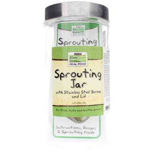 Sprouting Jar with Lid, .5 Gallon, by NOW Foods