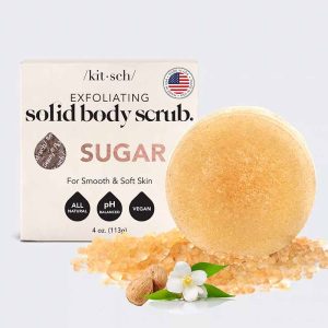 Sugar Exfoliating Body Scrub Bar, 4 Oz, by Kitsch