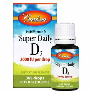 Super Daily D3 2000 IU Vitamin D Liquid, 365 Drops, by Carlson Labs