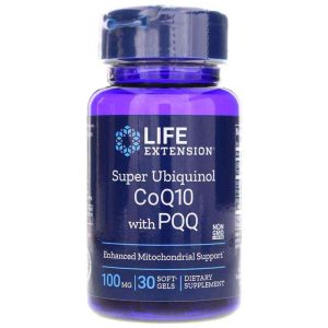 Super Ubiquinol CoQ10 with BioPQQ 100 Mg, 30 Softgels, by Life Extension