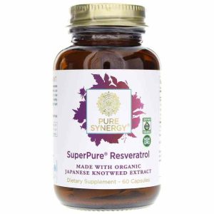 SuperPure Resveratrol Organic Extract Capsules, 60 Veg, by Pure Synergy