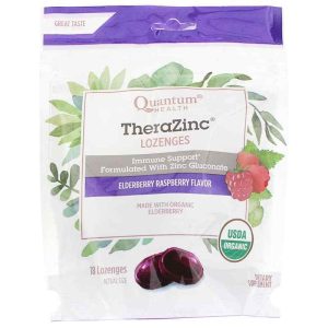 TheraZinc Lozenges Immune Support Elderberry Raspberry,, by Quantum Health