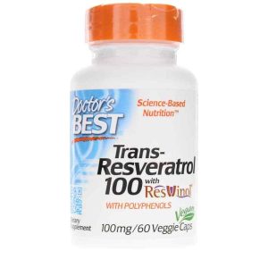 Trans-Resveratrol 100 Mg, 60 Veg Capsules, by Doctors Best
