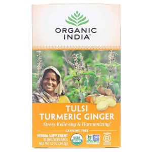 Tulsi Turmeric Ginger Organic Tea, 18 Tea Bags, by Organic India
