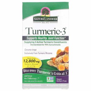 Turmeric 3, 90 Veg Capsules, by Natures Answer