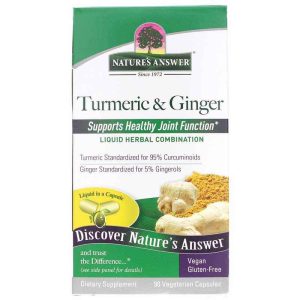 Turmeric & Ginger, 90 Veg Capsules, by Natures Answer