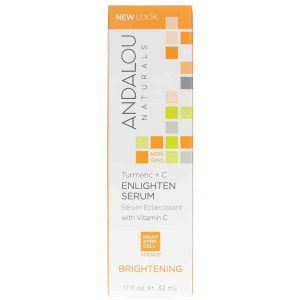 Turmeric + C Enlighten Serum, Brightening Formula, 1.1, by Andalou Naturals