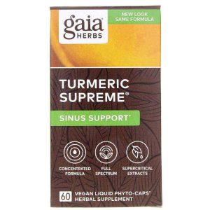 Turmeric Supreme Sinus Support, 60 Liquid Phyto Caps, by Gaia Herbs