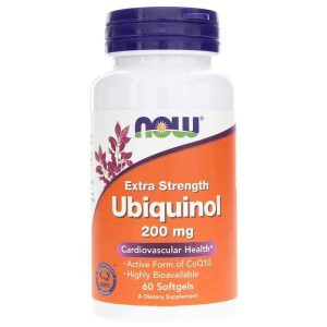 Ubiquinol Extra Strength 200 Mg, 60 Softgels, by NOW Foods