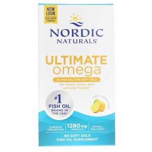 Ultimate Omega in Fish Gelatin Softgels, 60 Softgels, by Nordic Naturals