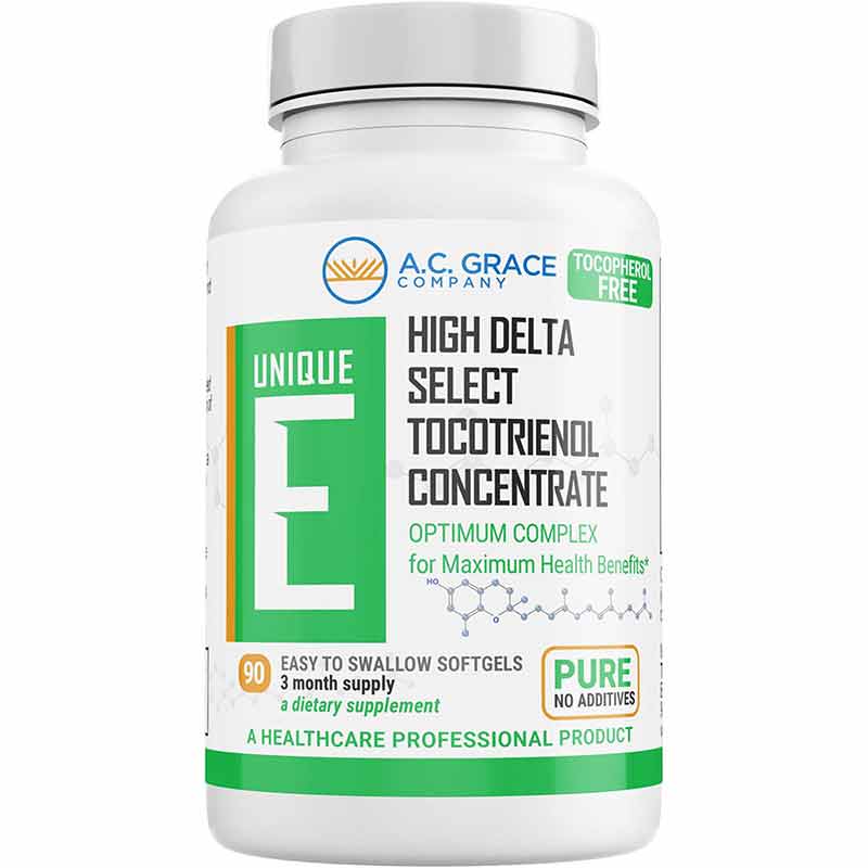 Unique E High Delta Select Tocotrienol Concentrate, 90 Softgels, by A.C. Grace Company