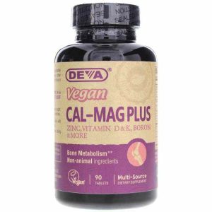 Vegan Cal-Mag Plus, 90 Tablets, by Deva Nutrition