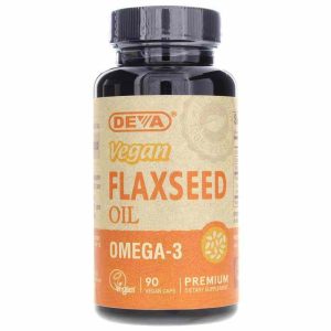 Vegan Flaxseed Oil, 90 Vegan Capsules, by Deva Nutrition