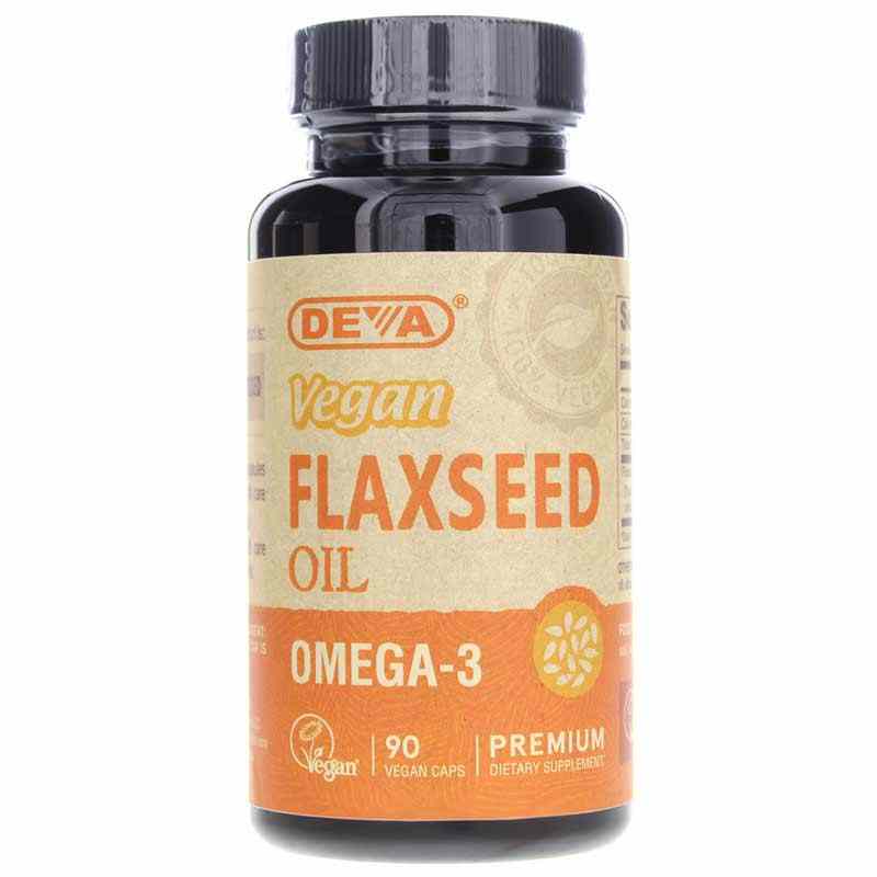 Vegan Flaxseed Oil, 90 Vegan Capsules, by Deva Nutrition