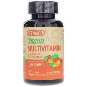Vegan Multivitamin One Daily, 90 Tablets, by Deva Nutrition