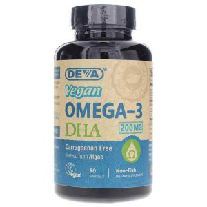 Vegan Omega-3 DHA, 90 Vegan Softgels, by Deva Nutrition