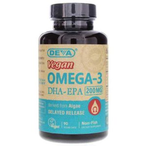 Vegan Omega-3 DHA-EPA, 90 Vegan Capsules, by Deva Nutrition