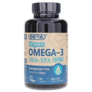 Vegan Omega-3 DHA-EPA, 90 Vegan Softgels, by Deva Nutrition