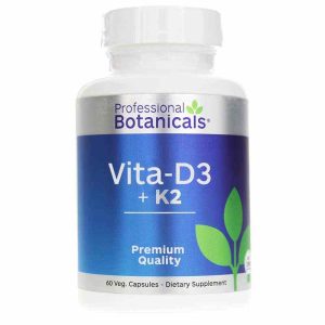 Vita-D3 + K2, 60 Capsules, by Professional Botanicals