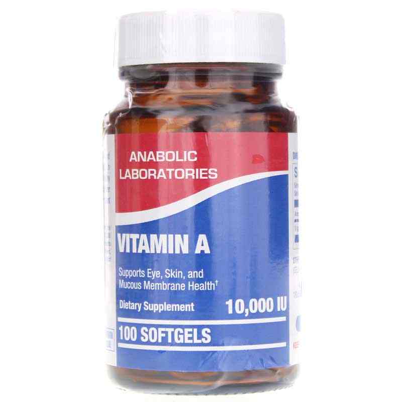 Vitamin A 10,000 IU, 100 Softgels, by Anabolic Laboratories