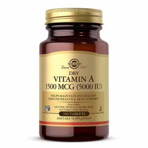 Vitamin A 1500 Mcg Dry, 100 Tablets, by Solgar